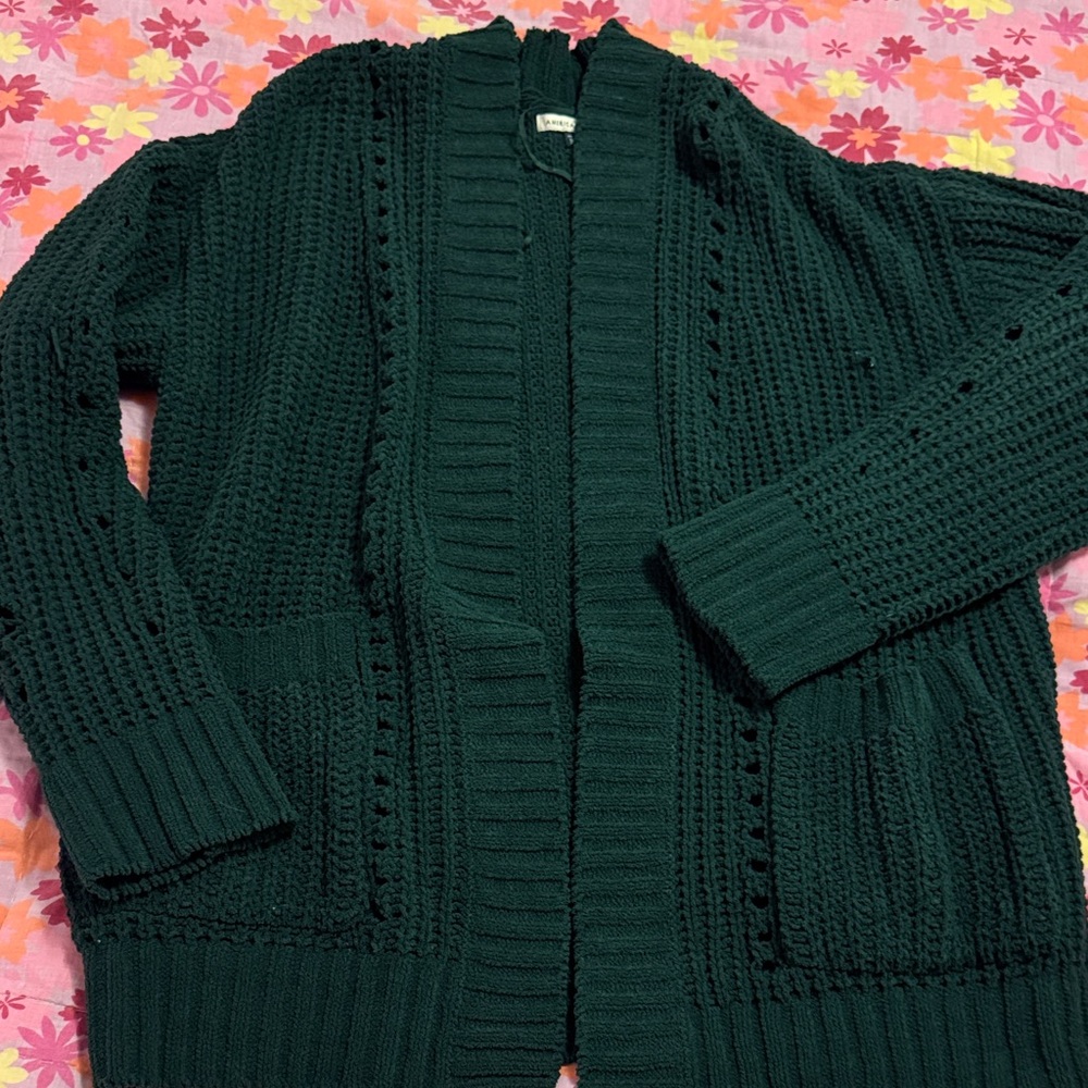 American Eagle Outfitters Dark Green Cardigan